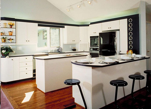 Thiết kế tủ bếp đẹp tone trắng