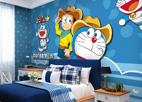 Thiết kế phòng ngủ ,Doraemon cho bé trai