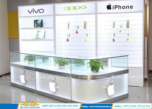 Thiết kế thi công ,showroom trưng bày điện thoại, tại Bình Dương,TPHCM,Đồng Nai