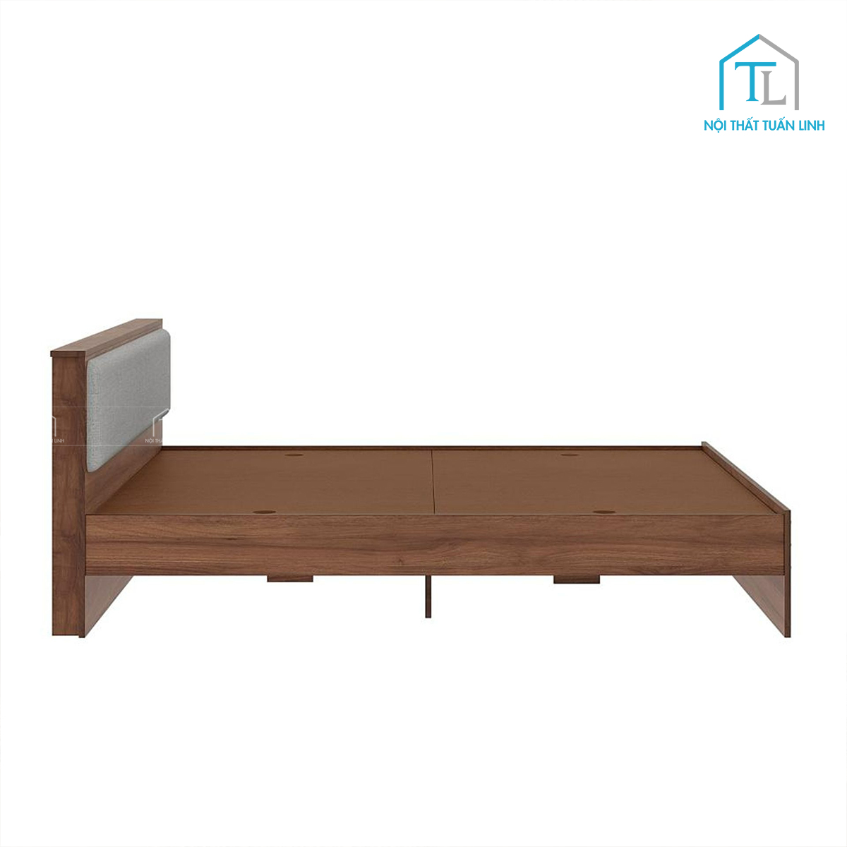 Giường ngủ gỗ công nghiệp bọc nệm đầu giường phong cách hiện đại