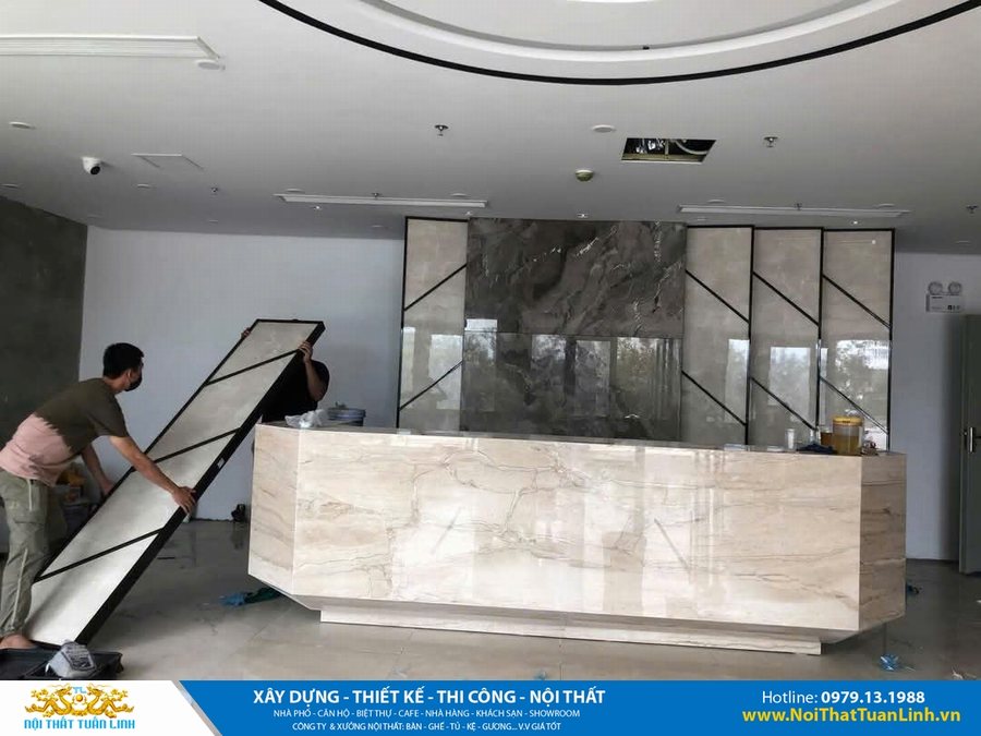 Thi công bởi Nội Thất Tuấn Linh – Giải pháp tối ưu không gian sảnh lễ tân sang trọng & đẳng cấp, nâng tầm hình ảnh doanh nghiệp từ ánh nhìn đầu tiên!