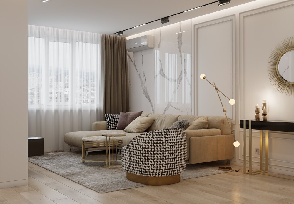 Thiết kế nội thất căn hộ chung cư 110m2 3  19phòng ngủ hiện đại