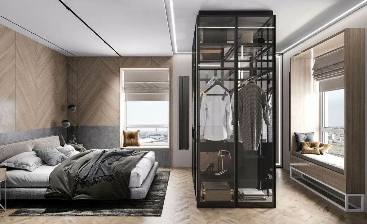 Thiết kế nội thất phòng ngủ master 40m2 sẽ tạo ra một không gian sống đầy đủ đẳng cấp cho bạn. Phòng ngủ được trang bị với một giường lớn và sang trọng cùng với các tủ đồ và bàn làm việc. Ánh sáng tự nhiên lấp đầy căn phòng giúp bạn cảm thấy tự do và thoải mái khi nghỉ ngơi.