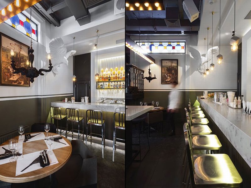 Tham khảo thiết kế nội thất nhà hàng phong cách bar Châu Âu 7