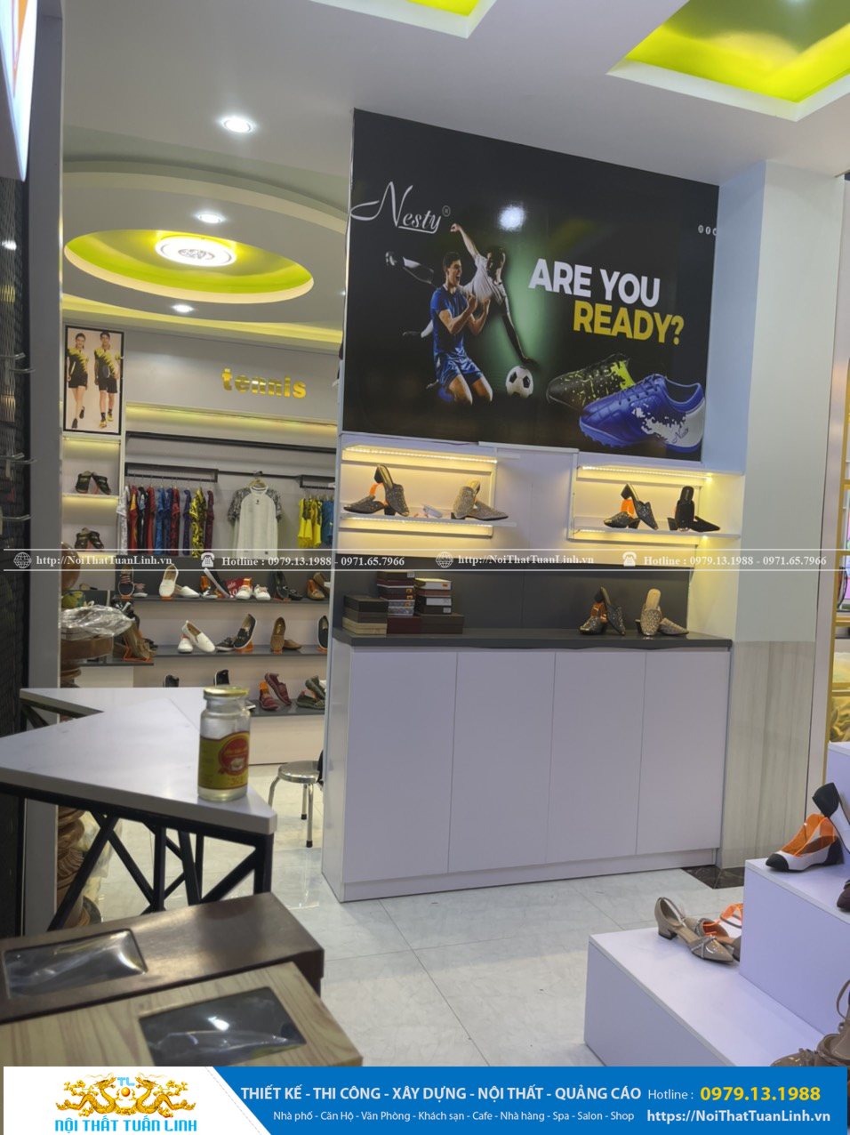 Báo giá thiết kế thi công nội thất shop thời trang Minh Khang Sport tại Phú Giáo Bình Dương 15