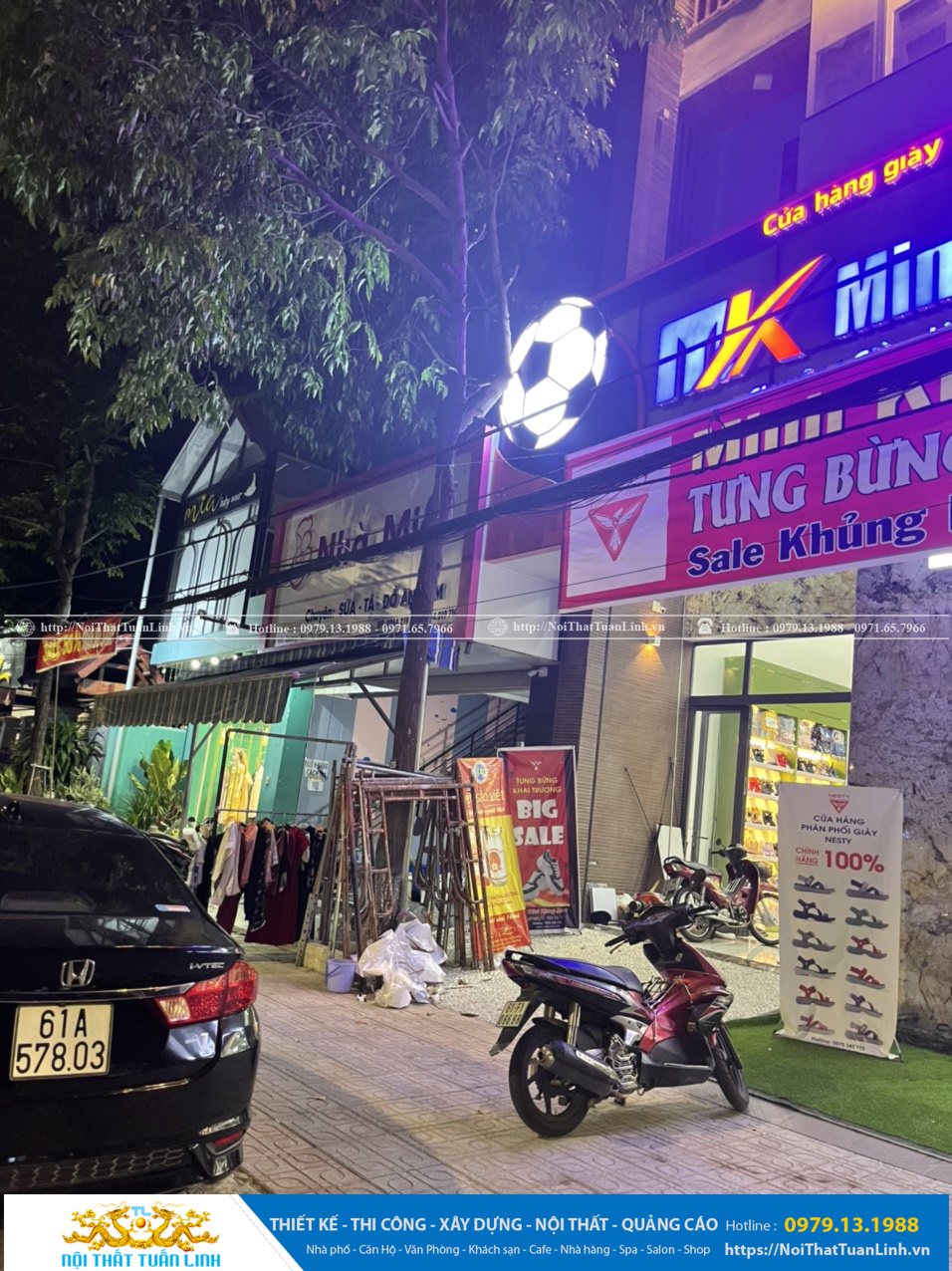 Báo giá thiết kế thi công nội thất shop thời trang Minh Khang Sport tại Phú Giáo Bình Dương 2