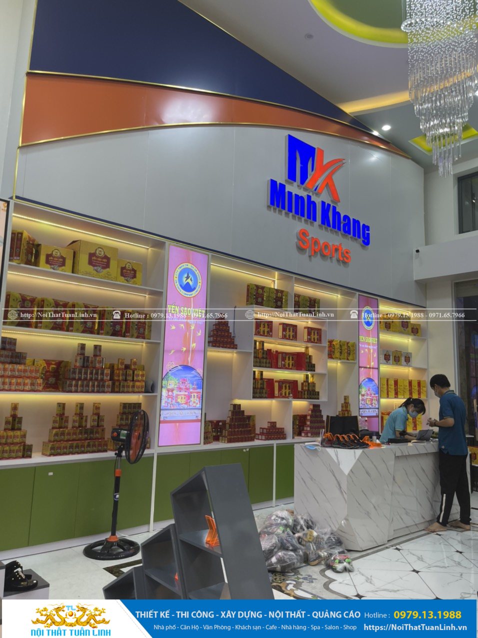 Báo giá thiết kế thi công nội thất shop thời trang Minh Khang Sport tại Phú Giáo Bình Dương 9