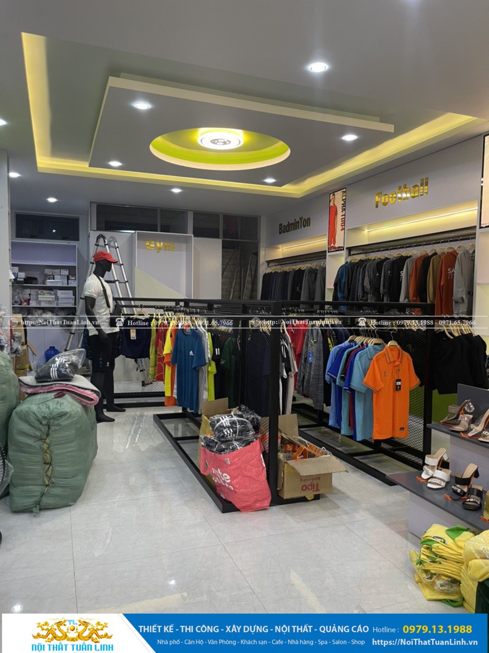 Báo giá thiết kế thi công nội thất shop thời trang Minh Khang Sport tại Phú Giáo Bình Dương 13