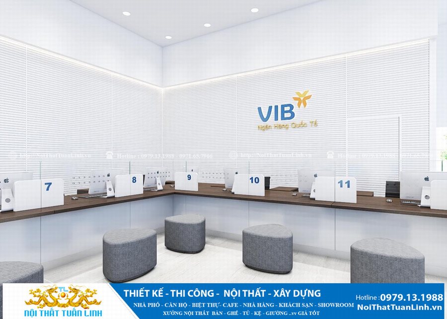 Thiết kế thi công nội thất văn phòng ngân hàng tại Bình Dương TPHCM Đồng Nai 3