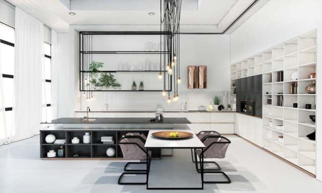 Thiết kế nội thất không gian bếp nhỏ đơn giản và hiện đại 7