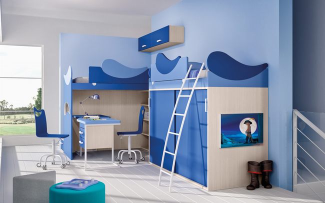 thiết kế màu sắc phù hợp căn phòng cho bé