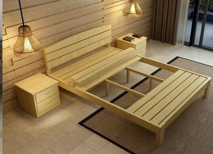 Mua giường gỗ giá rẻ tại xưởng nội thất Bình Dương Tuấn Linh