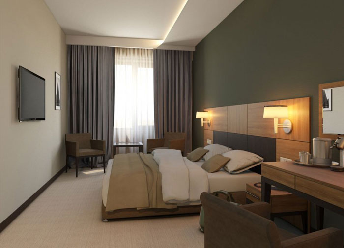Mẫu thiết kế thi công phòng ngủ khách sạn 1320