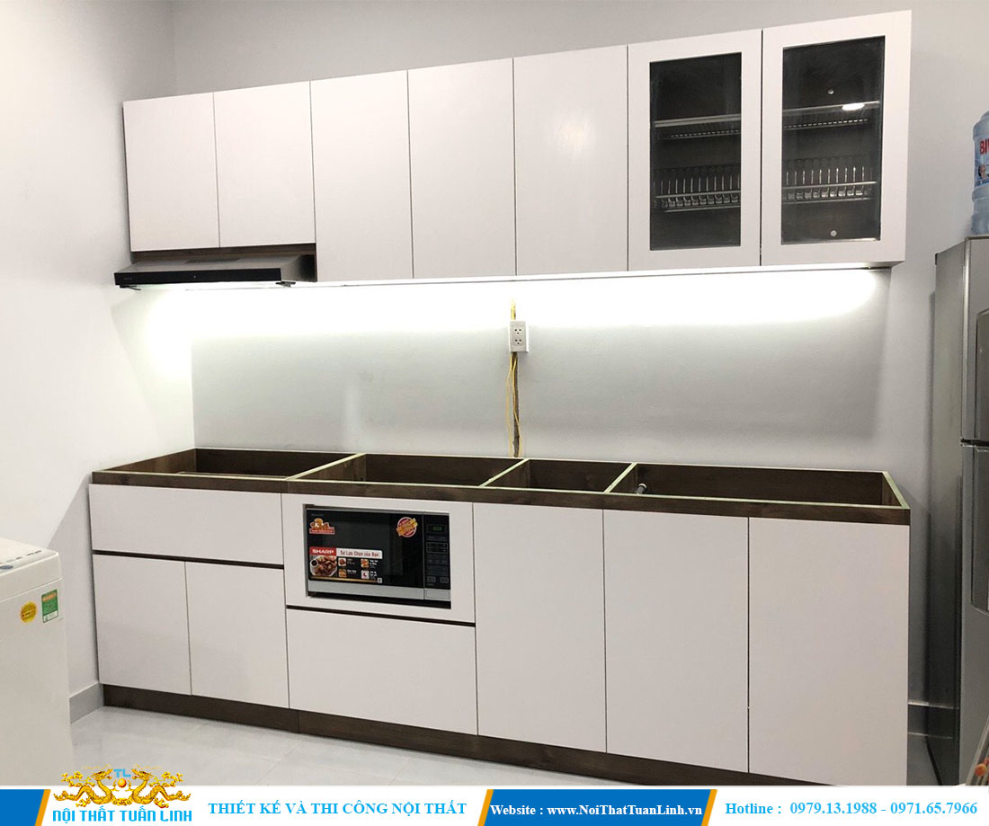 Mẫu thiết kế thi công tủ bếp đơn giản 1