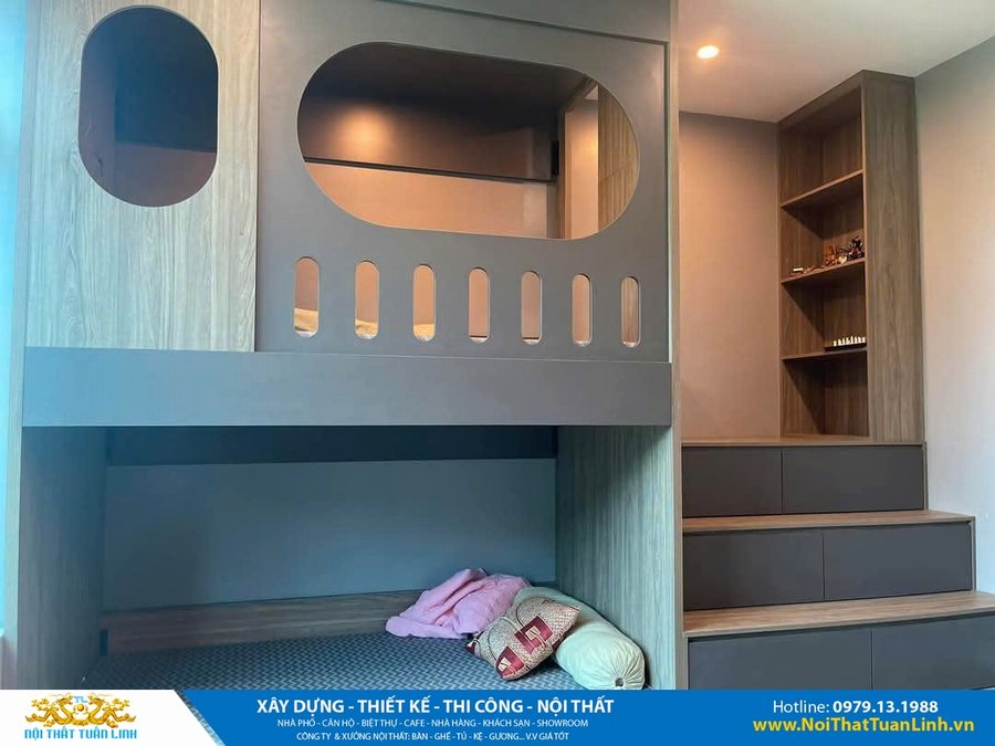 Tối Ưu Không Gian Phòng Ngủ Trẻ Em Với Mẫu Giường Tầng Đa Năng Thiết Kế Thông Minh 