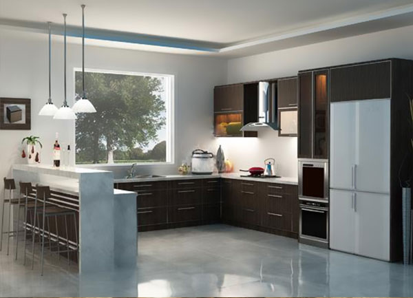 Thiết kế nhà bếp hiện đại theo kiểu dáng chữ L 