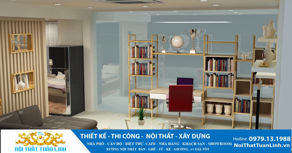 Báo giá thiết kế nội thất phòng khách căn hộ đơn giản tinh tế 1