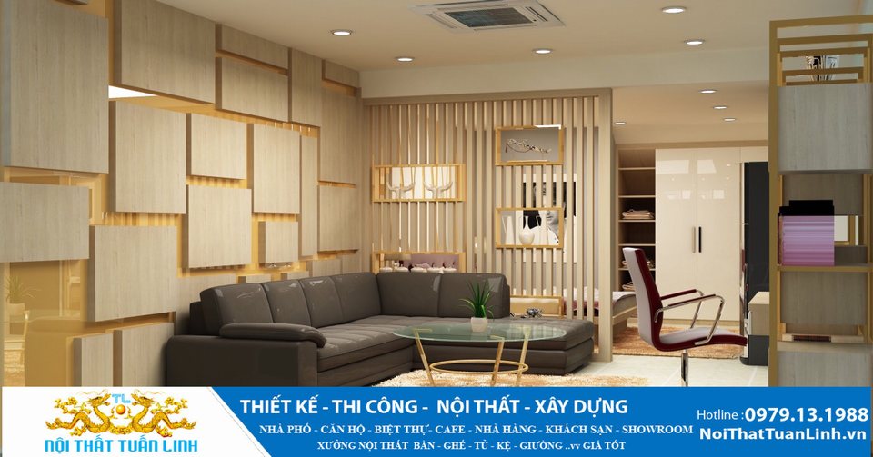 Báo giá thiết kế nội thất phòng khách căn hộ đơn giản tinh tế 3