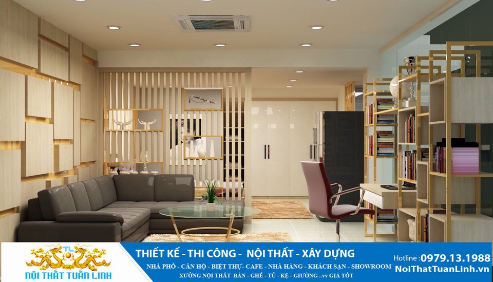 Báo giá thiết kế nội thất phòng khách căn hộ đơn giản tinh tế 6