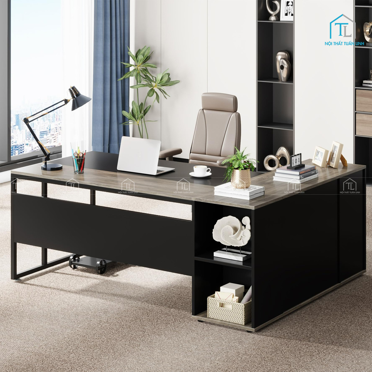 Bàn giám đốc thiết kế thông minh, hiện đại và tiện nghi vượt trội