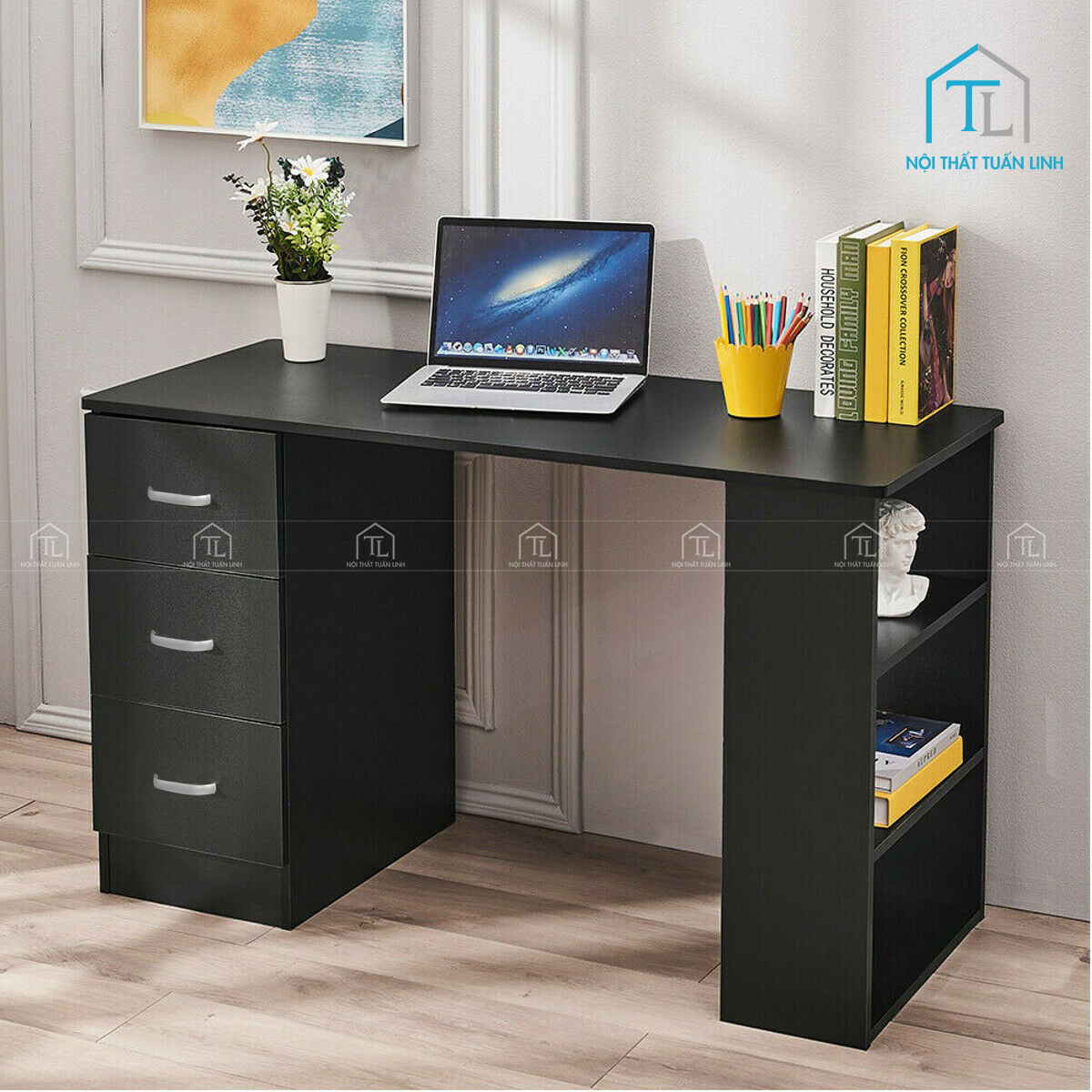 Bàn làm việc sản xuất từ gỗ MDF