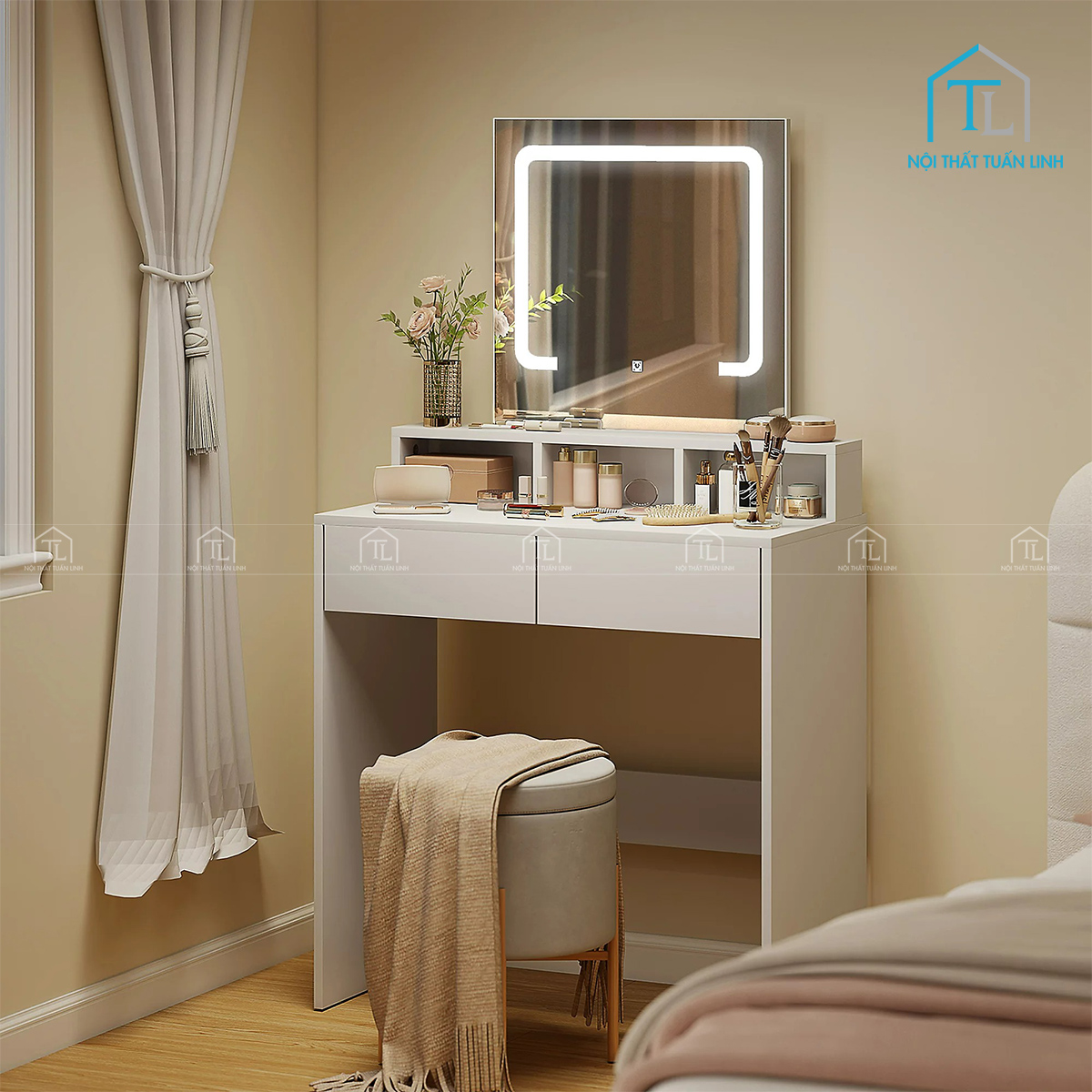 Bàn trang điểm làm từ gỗ MDF