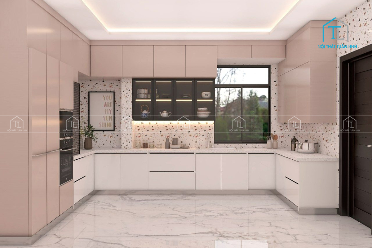 Bếp chữ U – tối đa hóa không gian thao tác