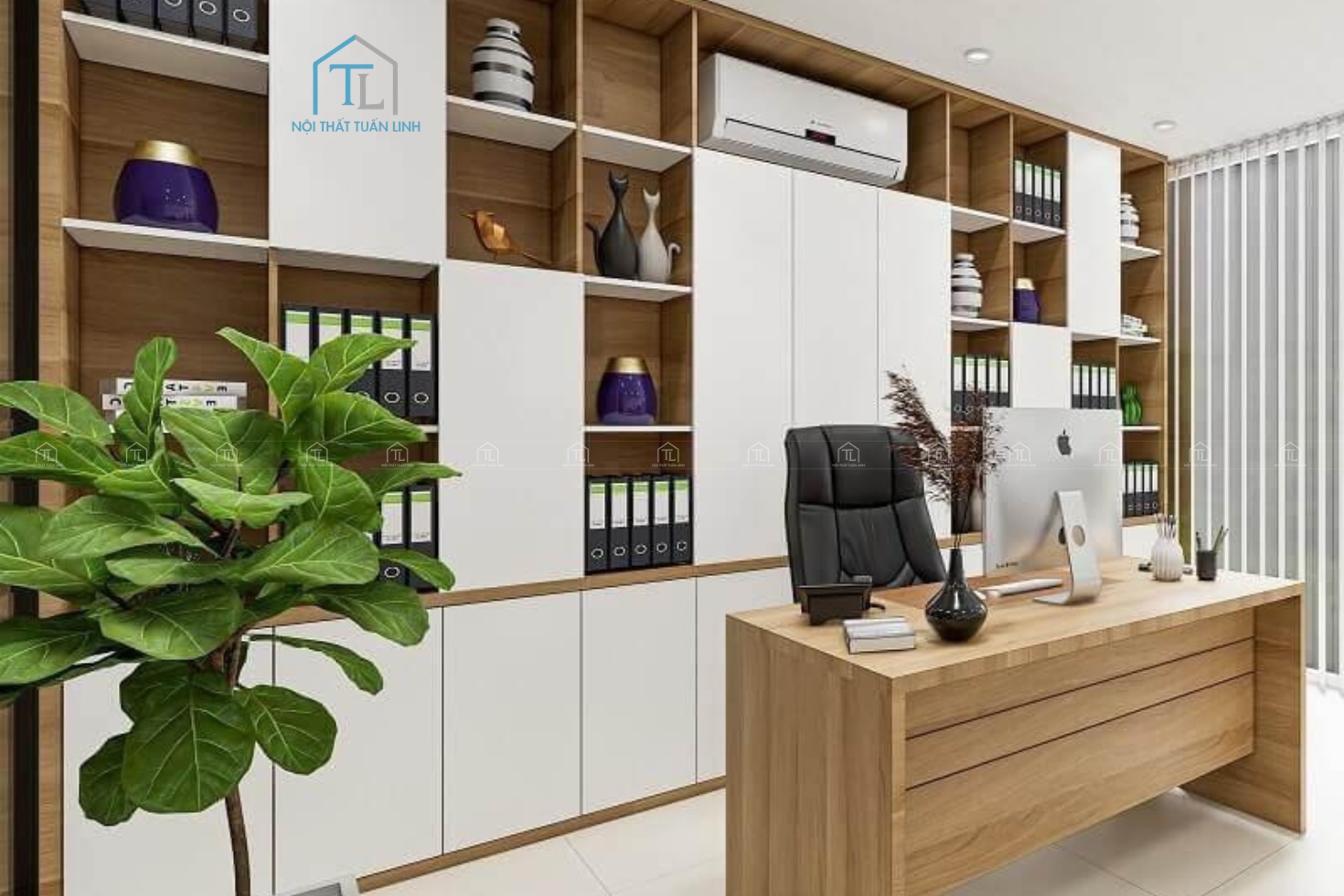 Nội thất office đơn giản, tinh gọn