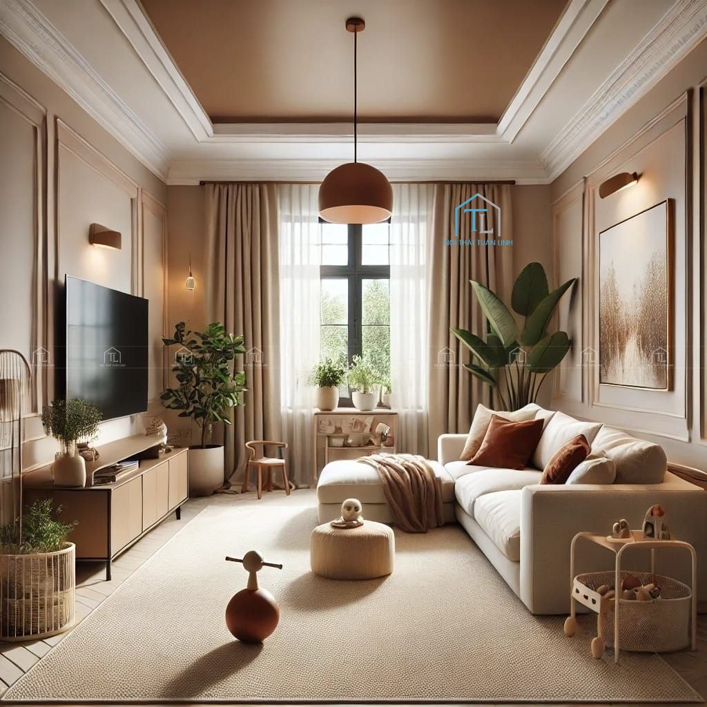 Mẫu phòng khách căn hộ chung cư hiện đại