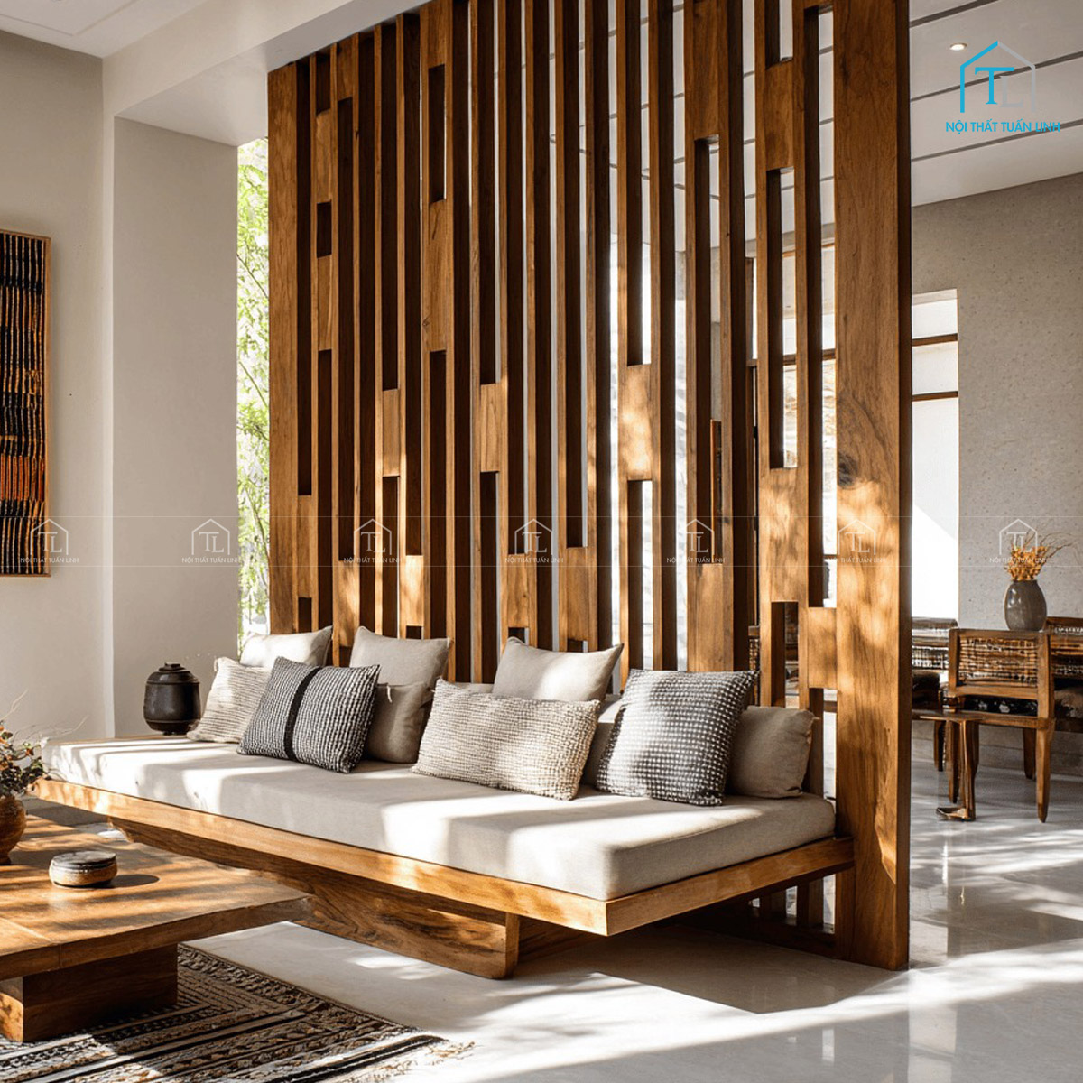 Vách ngăn gỗ bền đẹp, giá tốt cho không gian sống tiện nghi