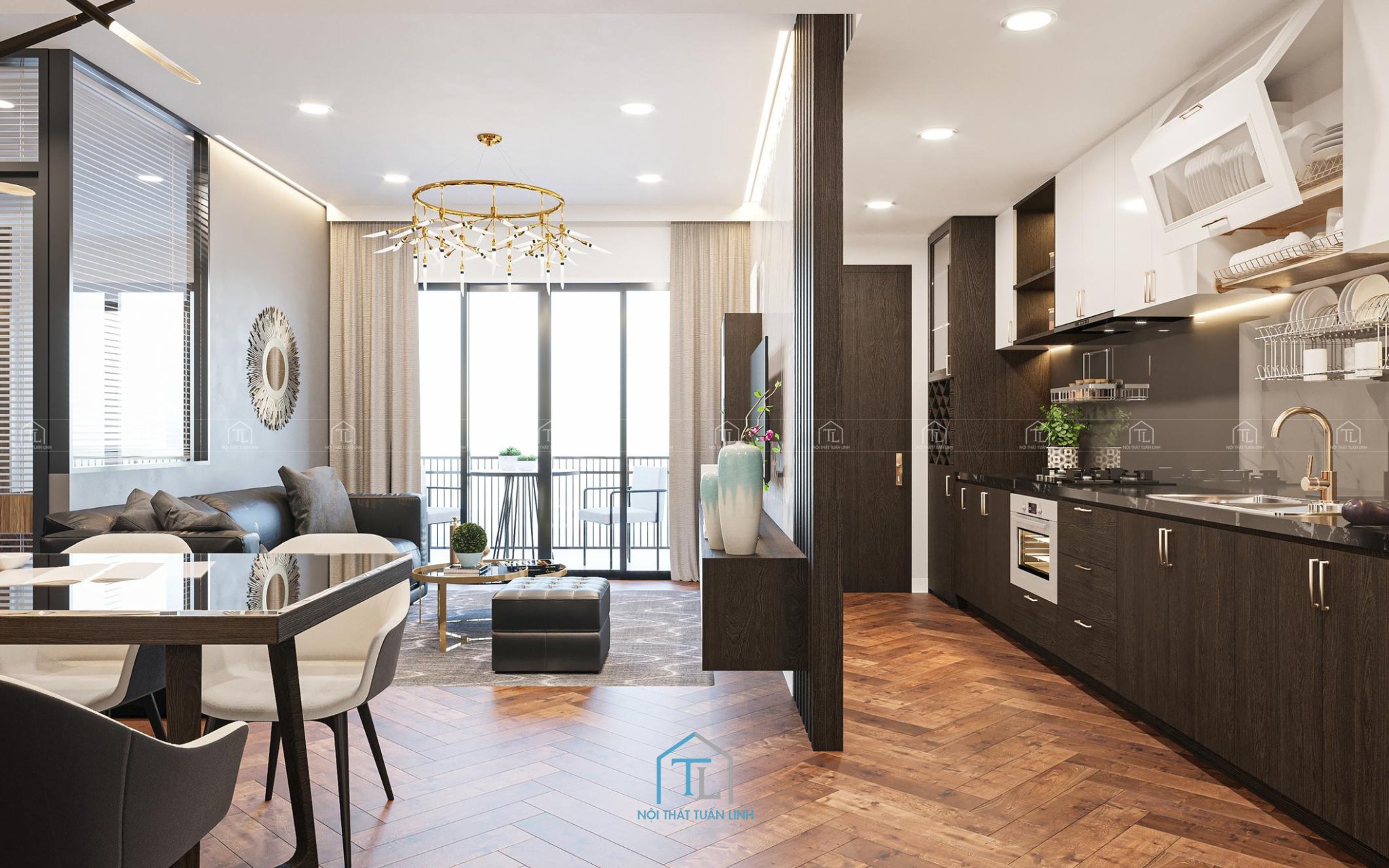 Thiết kế căn hộ nhỏ không gian hiện đại