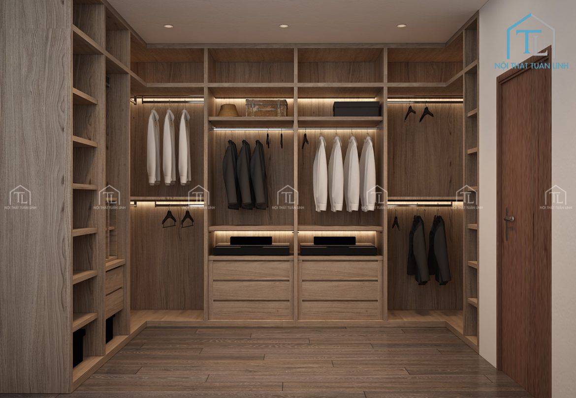 Nội thất gỗ công nghiệp cho tủ quần áo