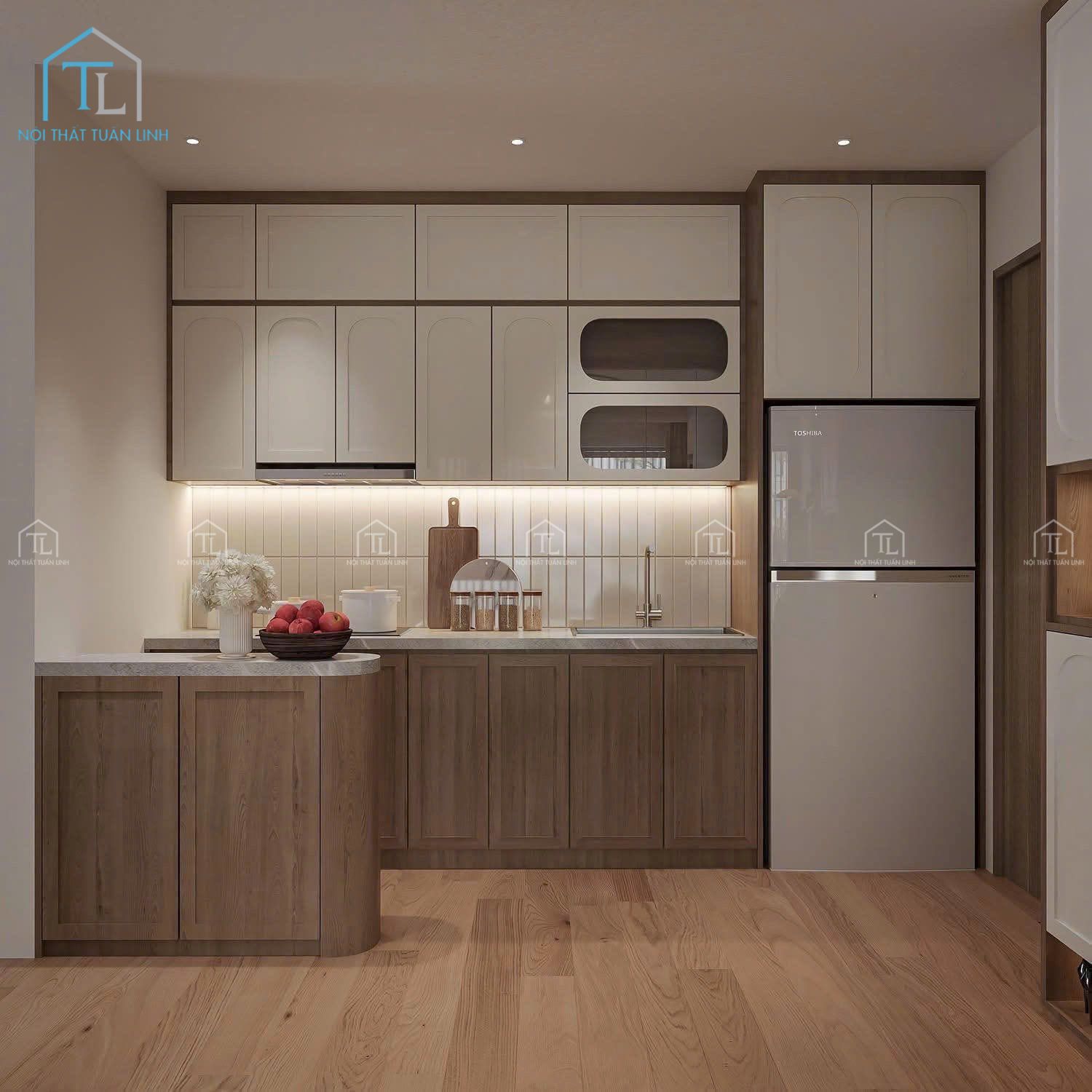 Nội thất gỗ công nghiệp cho nhà bếp