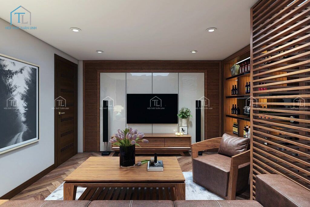 Nội thất gỗ tự nhiên cho phòng khách