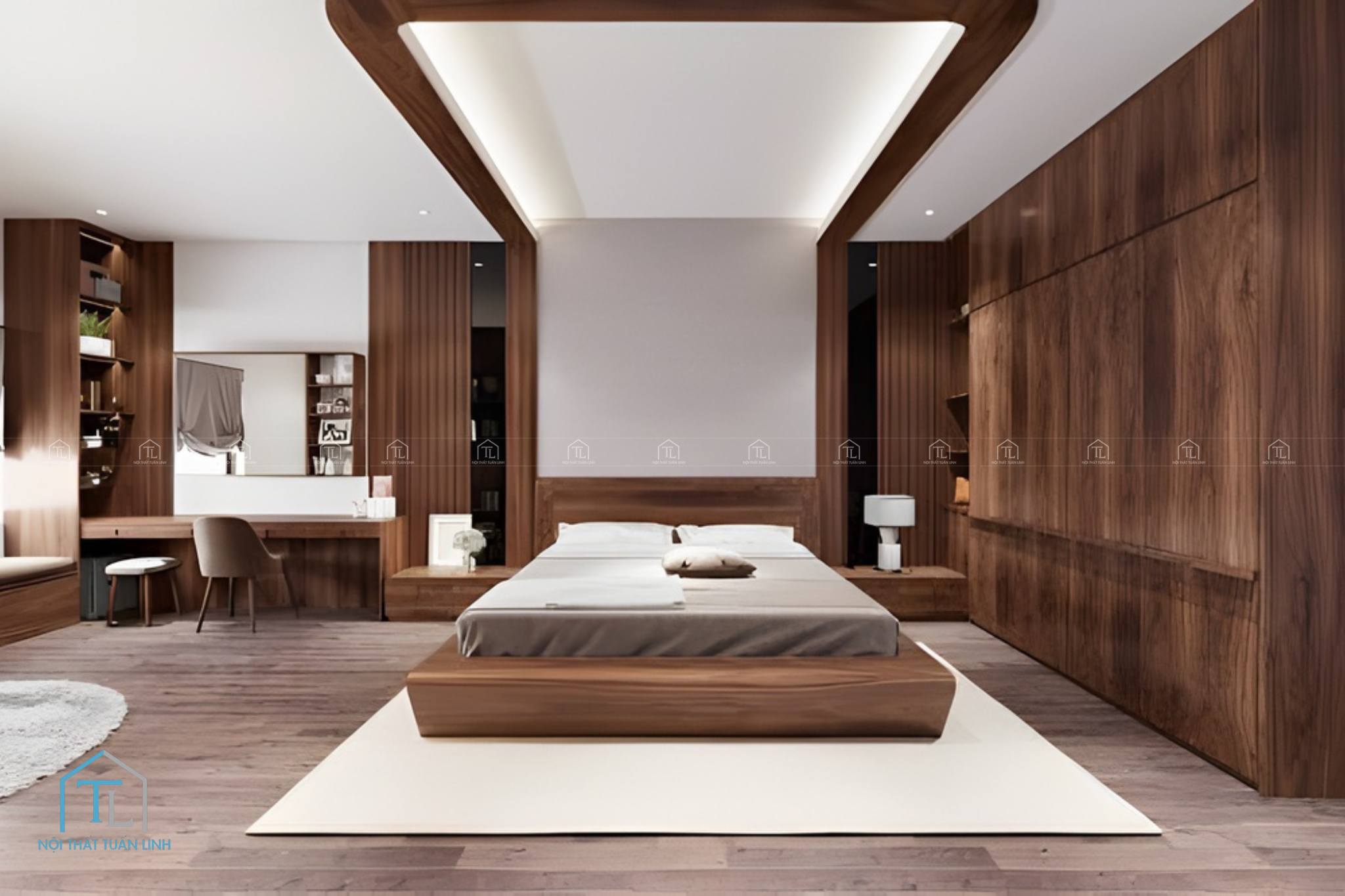 Giường gỗ tự nhiên bền đẹp