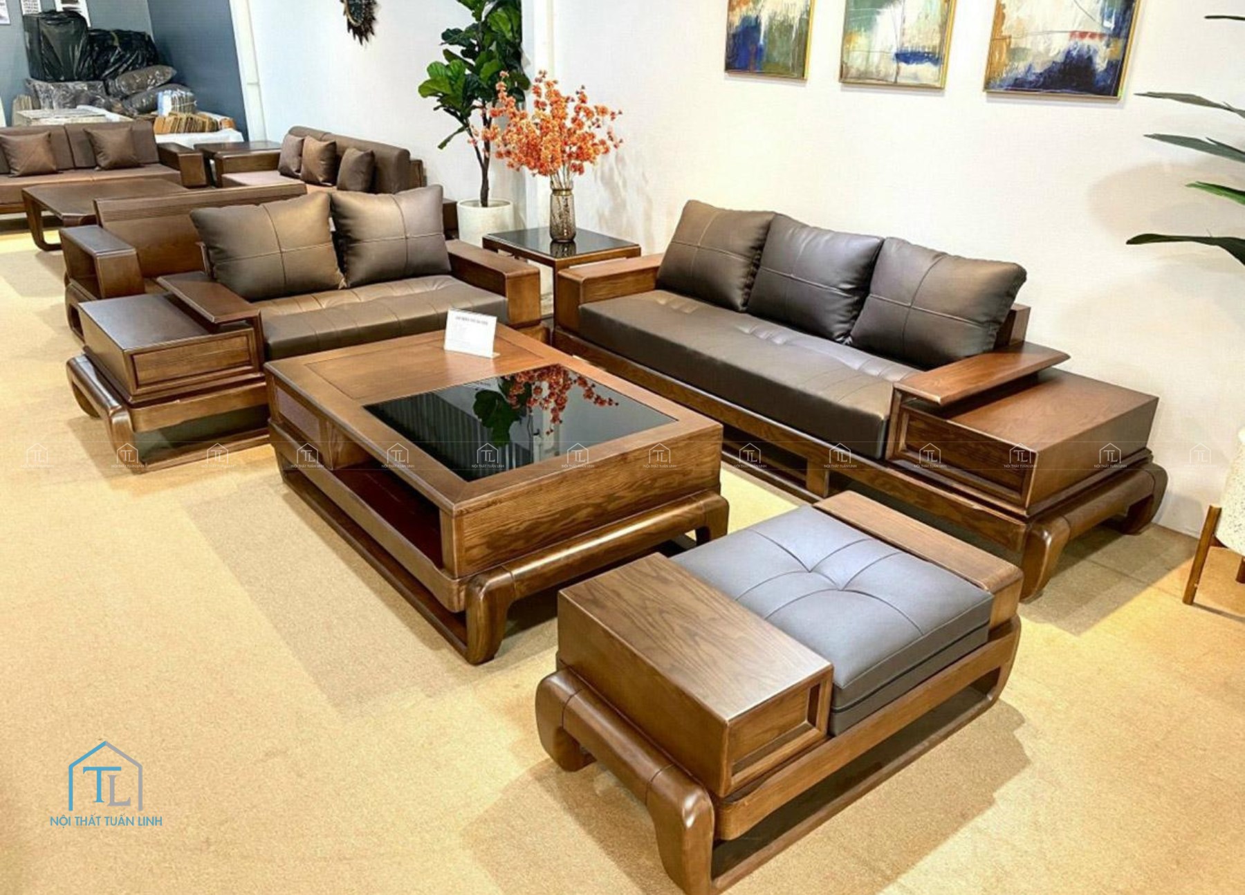 Nội thất gỗ nhỏ gọn phòng khách