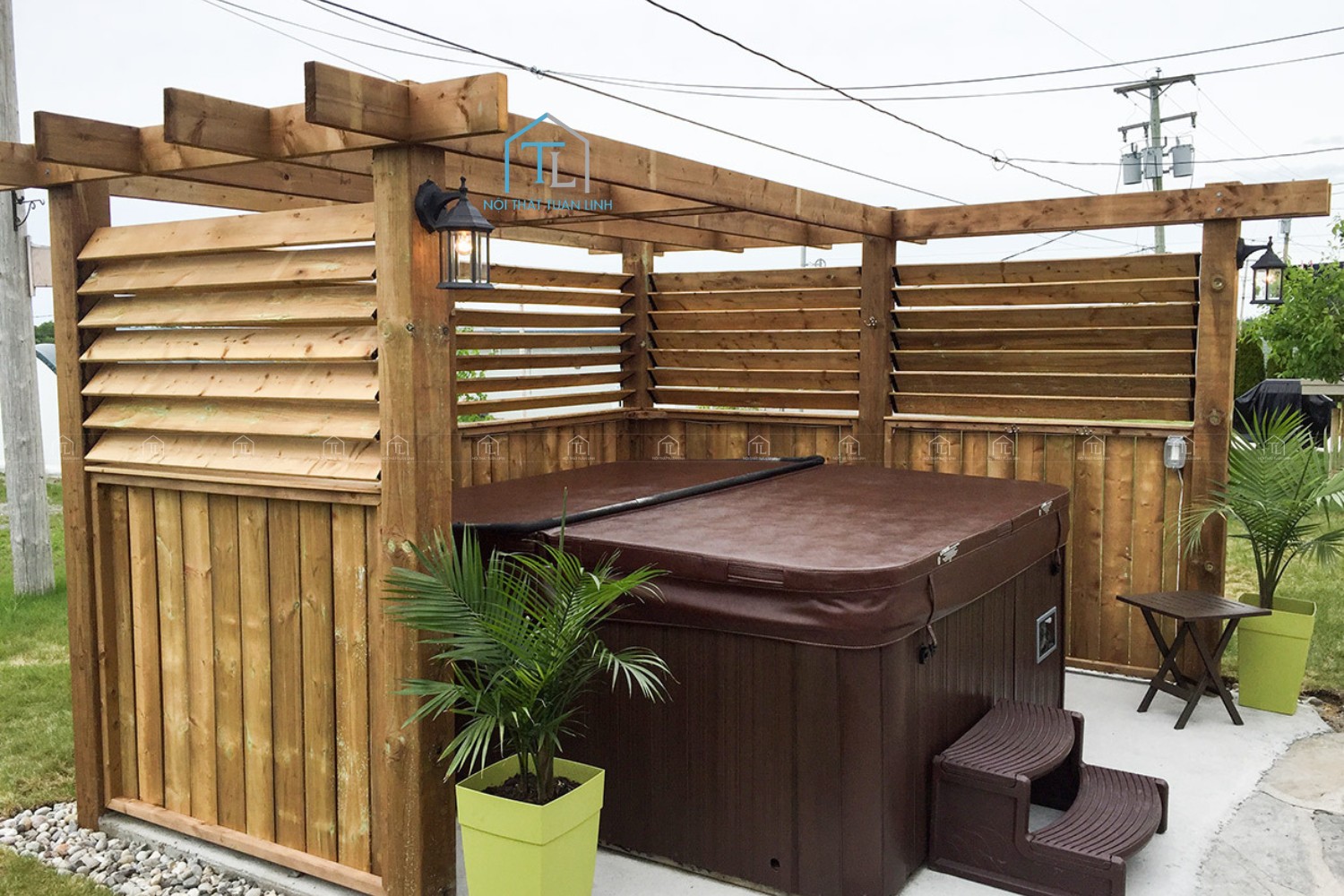 Nội thất spa sử dụng gỗ tự nhiên