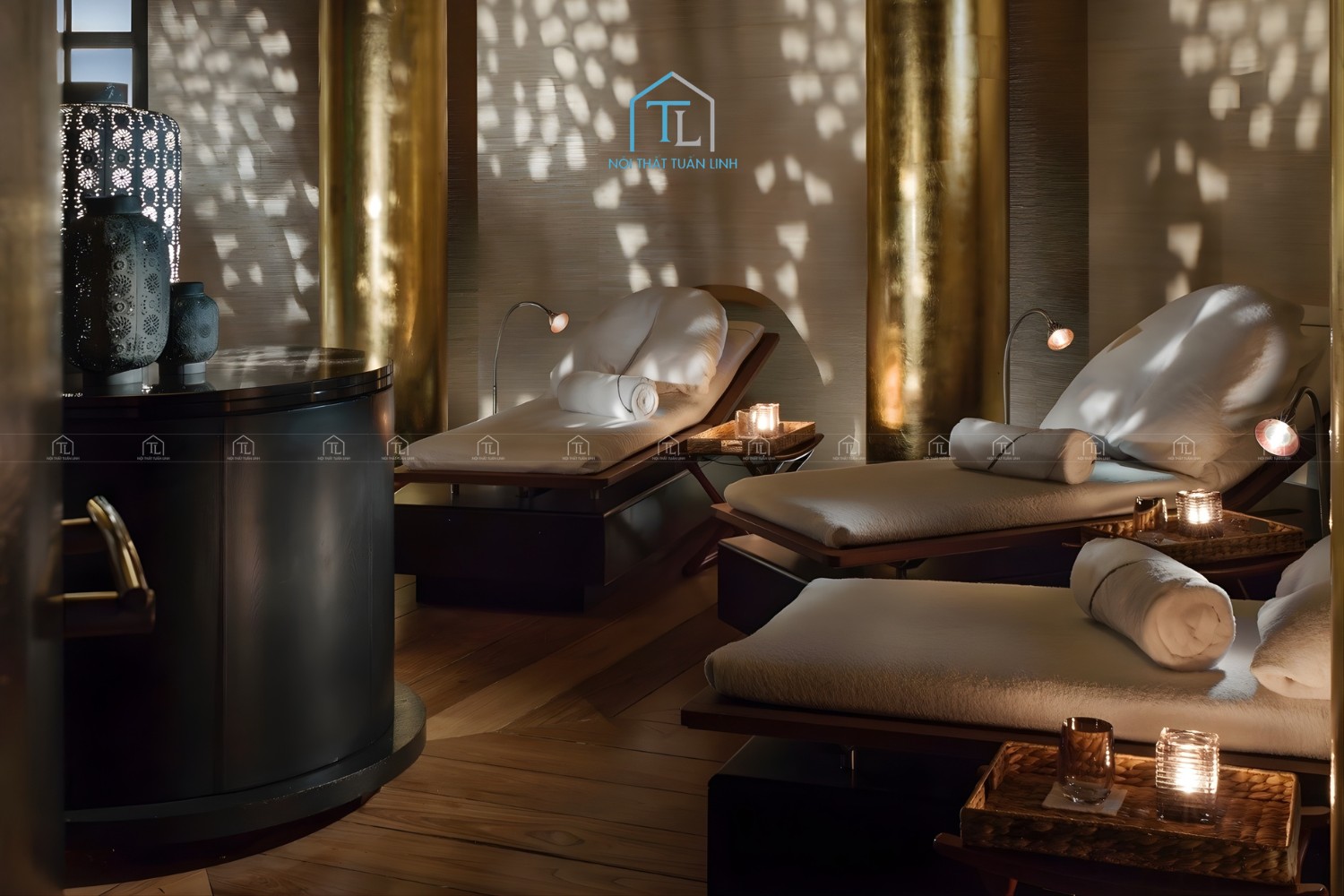 Thiết kế khu lễ tân spa đẹp tạo ấn tượng