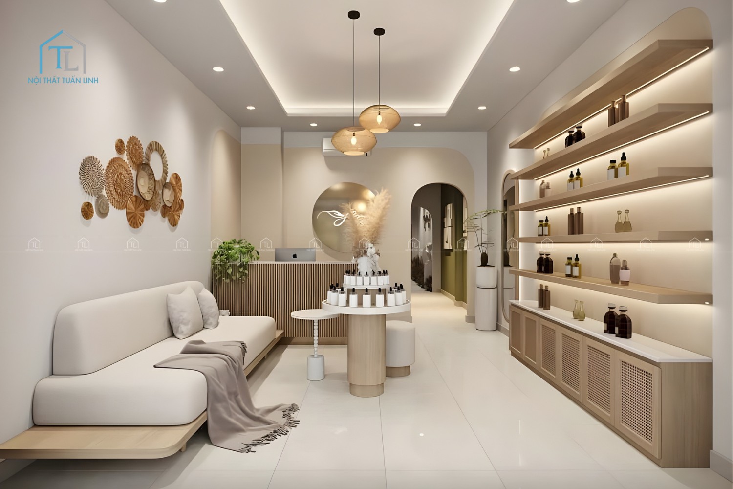 Thiết kế phòng spa chăm sóc da hiện đại