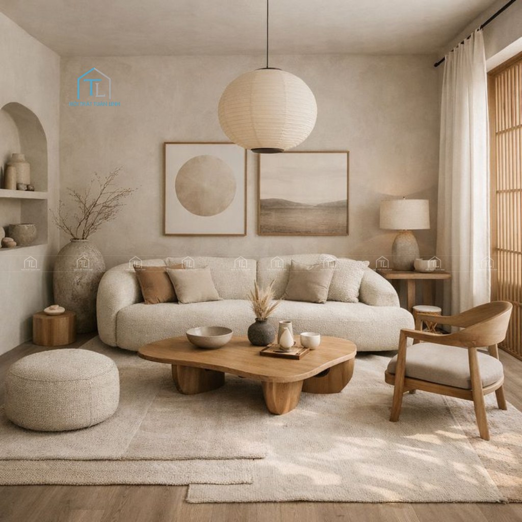 Phòng khách chung cư có điểm nhấn