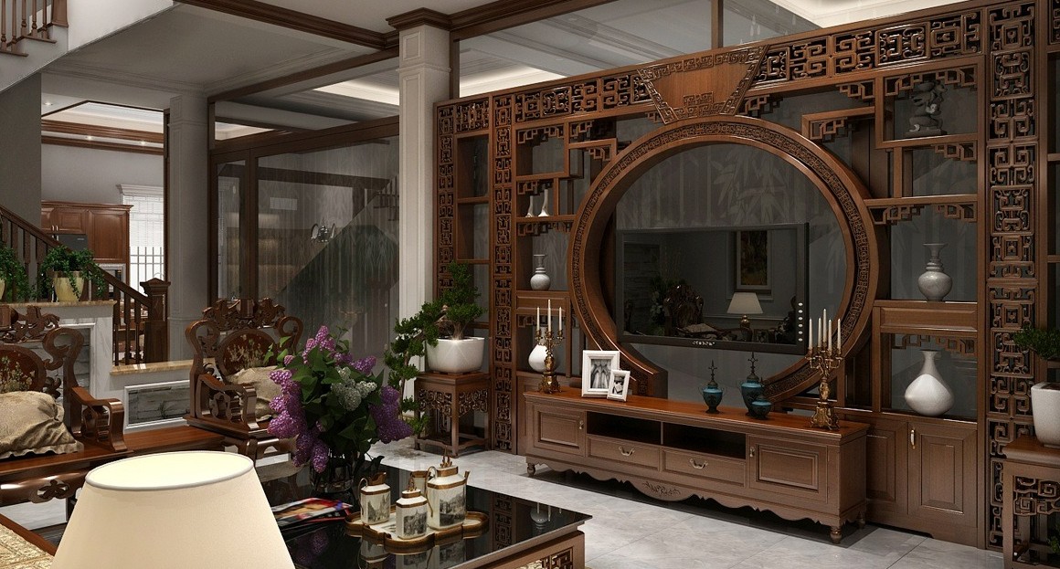 Phòng khách biệt thự tân cổ điển