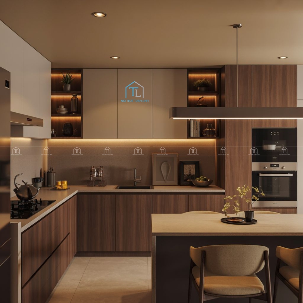 Ưu điểm của tủ bếp kịch trần trong thiết kế bếp