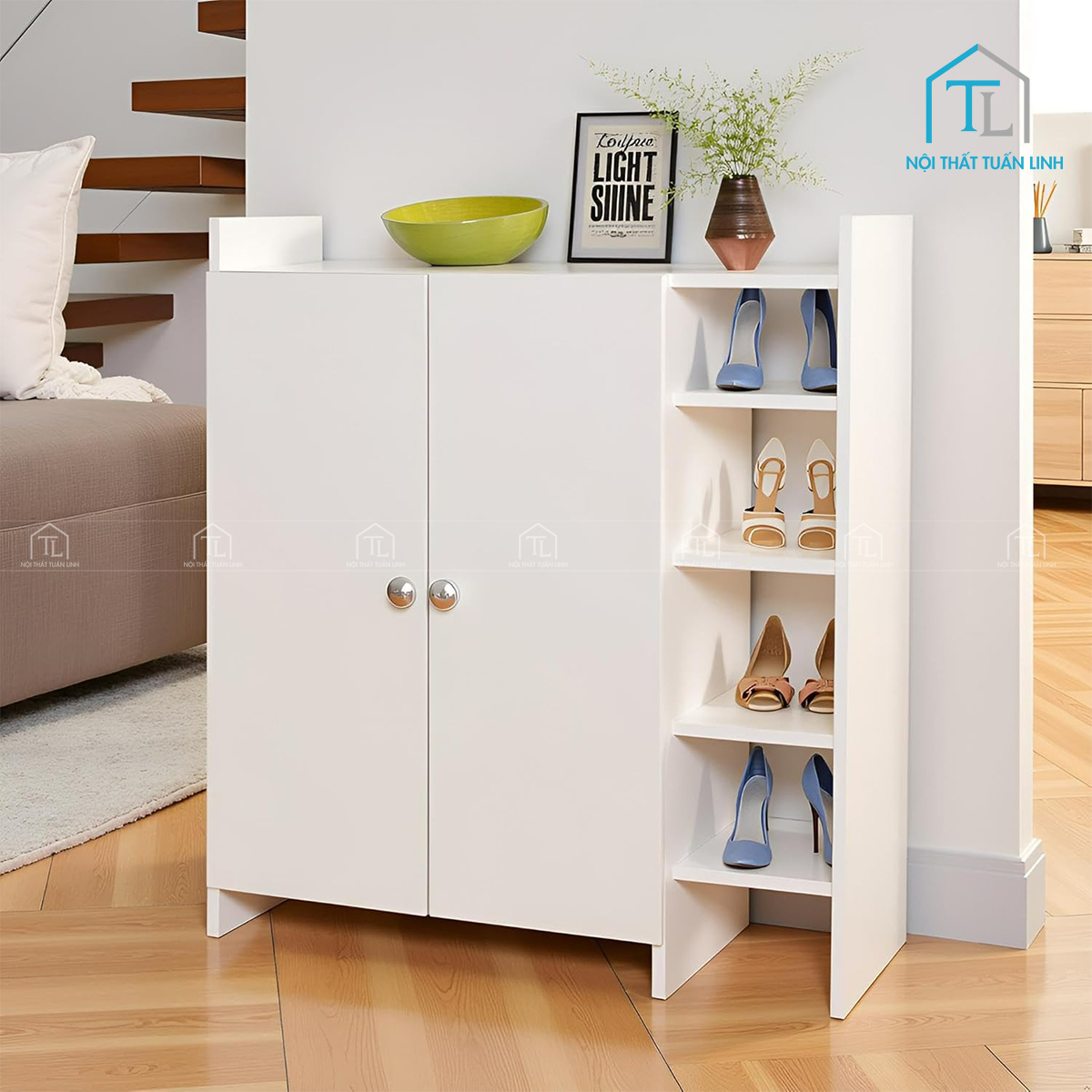 Tủ giày dép được sản xuất từ gỗ MDF