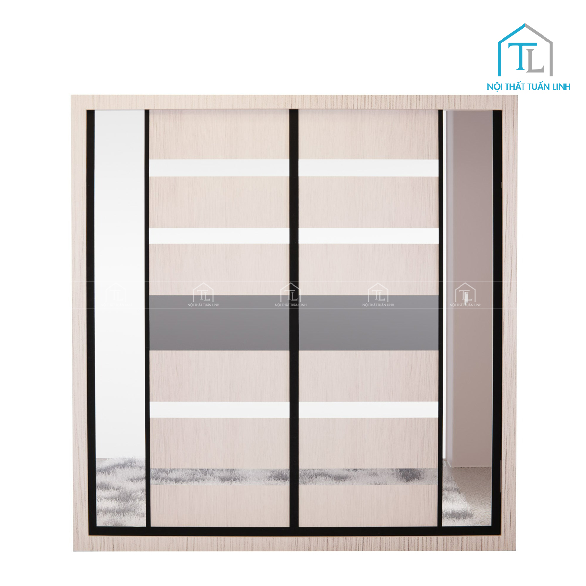Tủ quần áo cửa lùa gỗ MDF thiết kế hiện đại tối ưu không gian