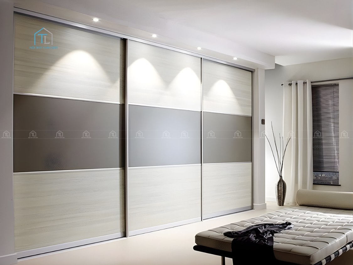 Tủ quần áo cửa lùa tiết kiệm diện tích phòng ngủ
