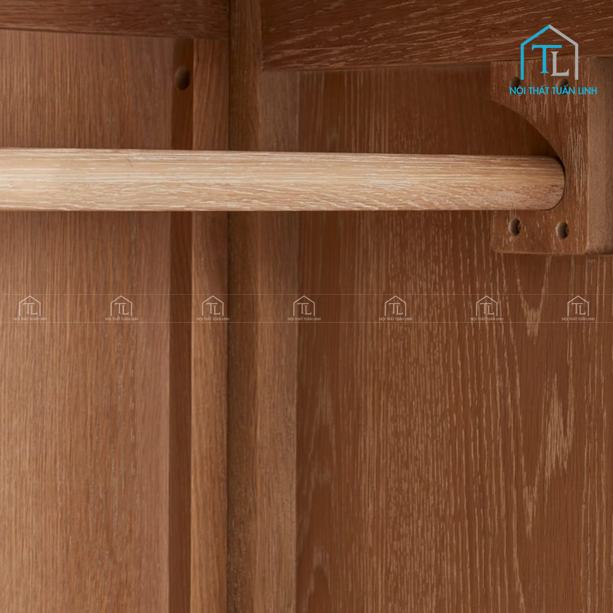 Tủ quần áo gỗ sồi phong cách cổ điển thiết kế thanh lịch
