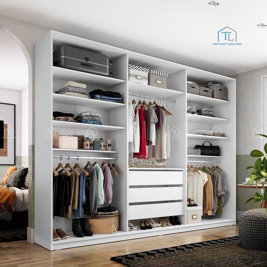 Tủ quần áo kết hợp để được giàu dép