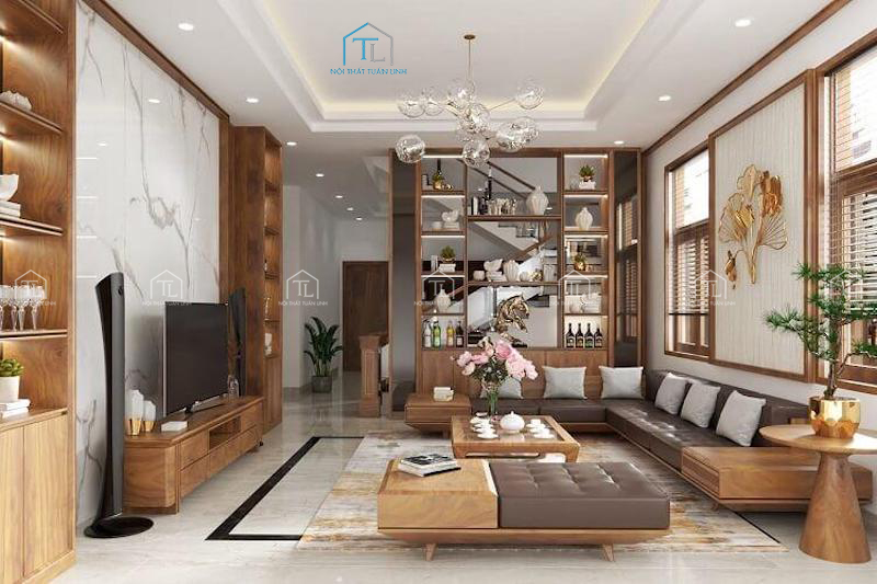 Vách phòng khách là phần không gian