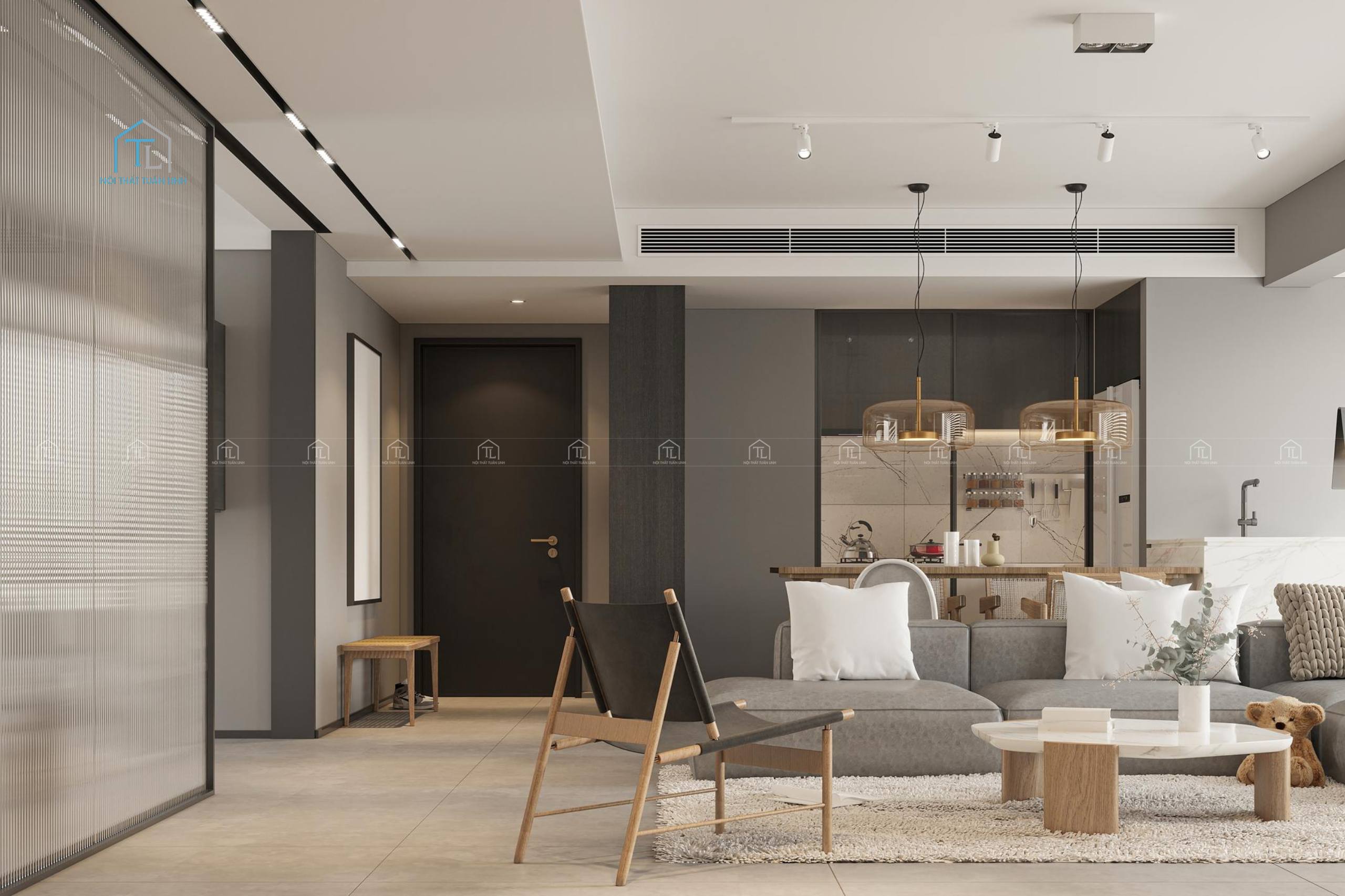 Tổng thể nội thất sau khi xây nhà trọn gói
