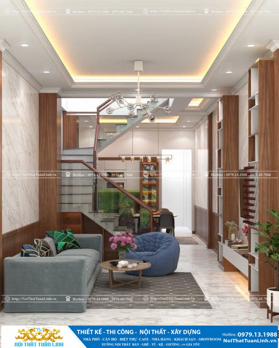 Thi công nội thất nhà phố đẹp Bình Dương 1